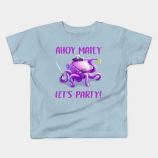 Cute Pirate Octopus Kids T-Shirt